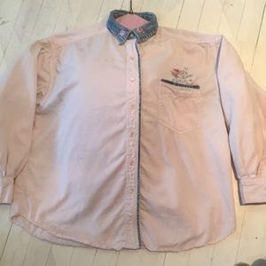 Pink & denim shirt